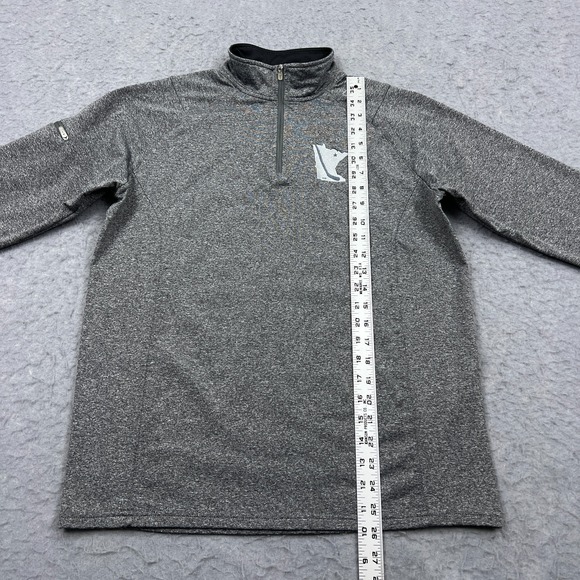 UNRL Elite 1/4 Zip Men's Medium Gray Pullover Performance Minnesota Hockey State - Picture 8 of 14